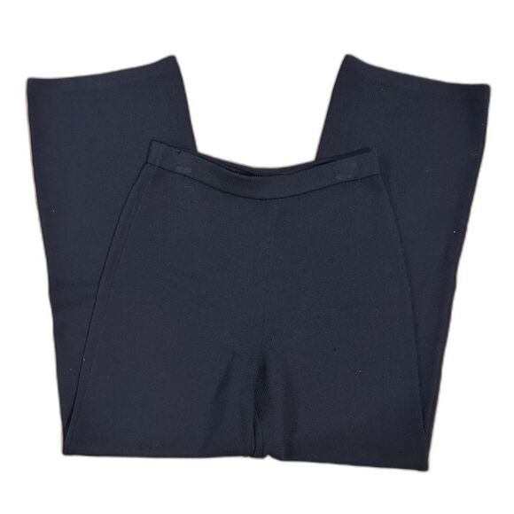 St. John Caviar Vintage Knit Navy Blue Pants - Size 8 - Picture 2 of 7
